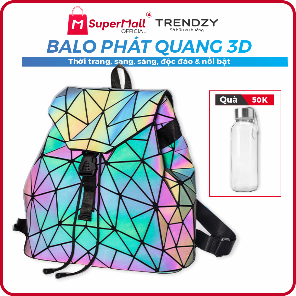 Balo phát quang 3D, phản quang lấp lánh, balo thời trang nữ đẹp, độc lạ - Lumi Pack