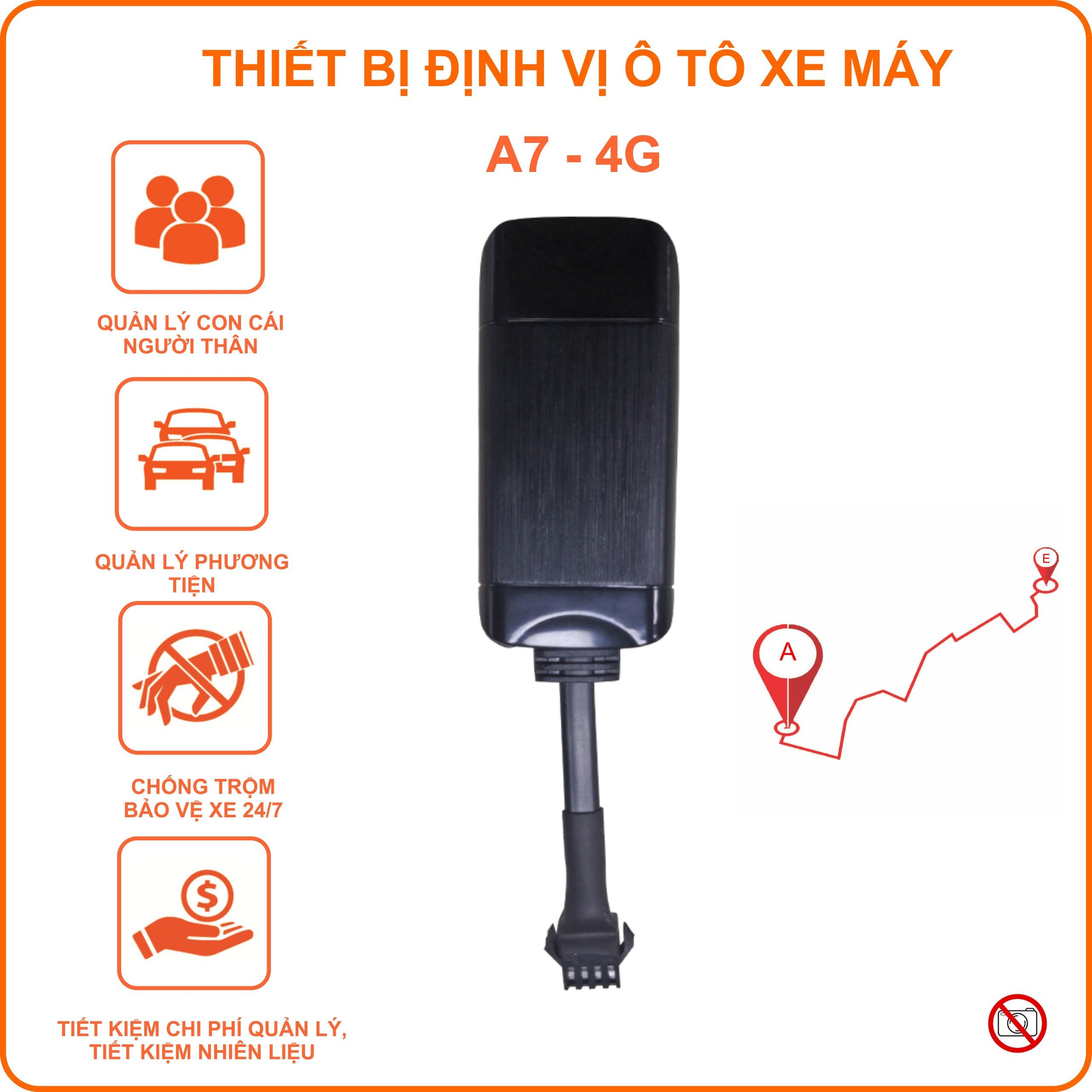 KMThiết bị chống trộm xe máy chip - 4G  ( không kèm sim )