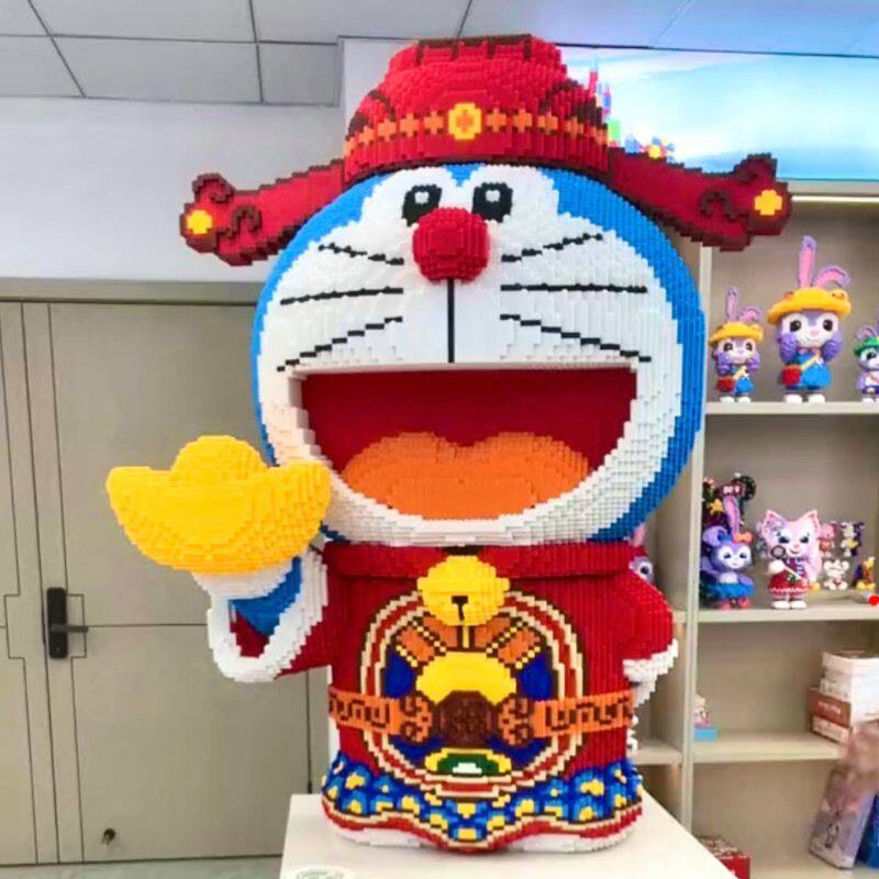 Tương thích với LEGO thần của tài sản Doraemon 40cm  con mèo may mắn mảnh nhỏ Câu Đố Câu Đố quà tặng