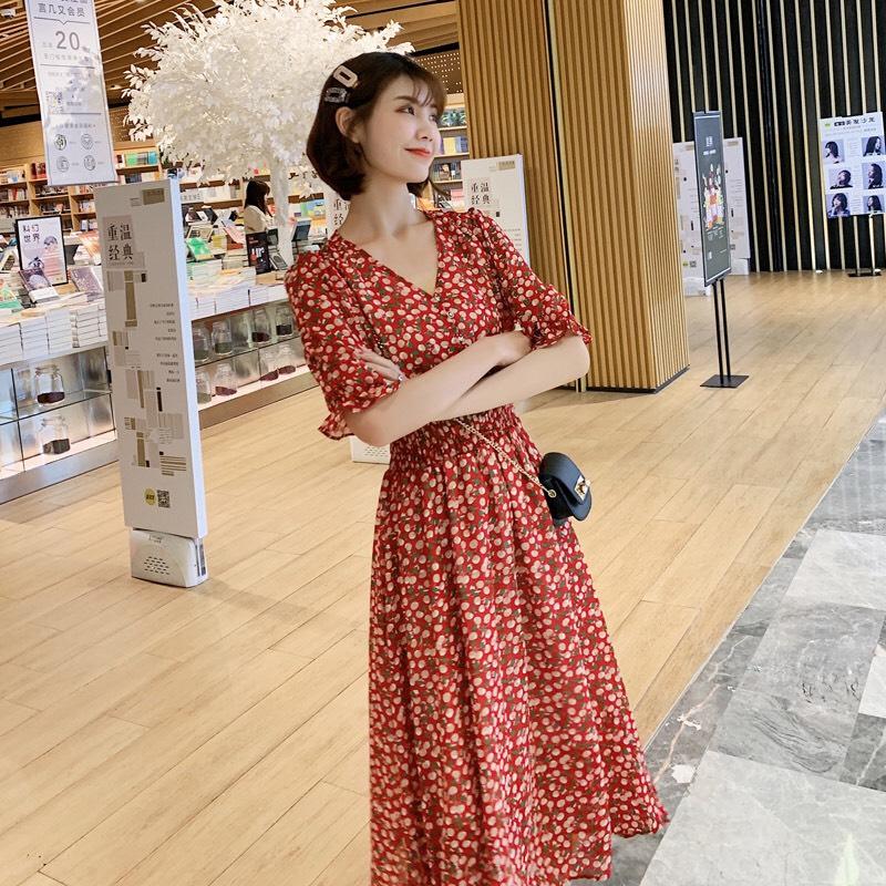 Đầm xòe hoa nhí nhún eo - siu xinh cho các nàng SG FASHION