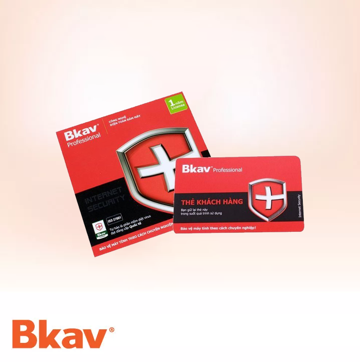 Phần mềm diệt Virus Bkav Pro Internet Security AI Bảo vệ máy tính 1 thiết bị/ 1 năm