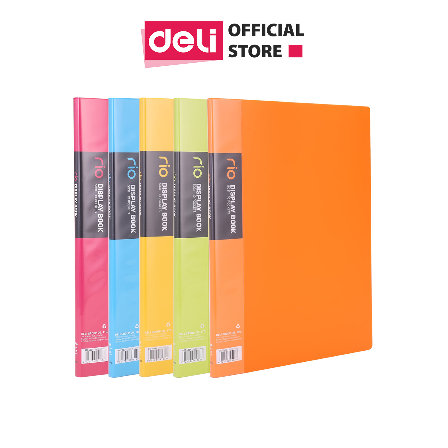 File 10 lá văn phòng DELI -  Xanh dương/Xanh lá/Vàng/Hồng/Cam - 1 chiếc - E5031