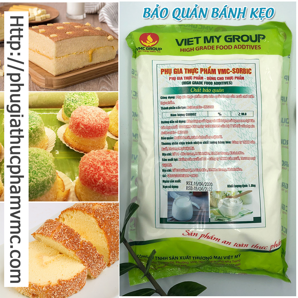 Chất bảo quản VMC sorbic bảo quản tốt cho các loại bánh đồ uống