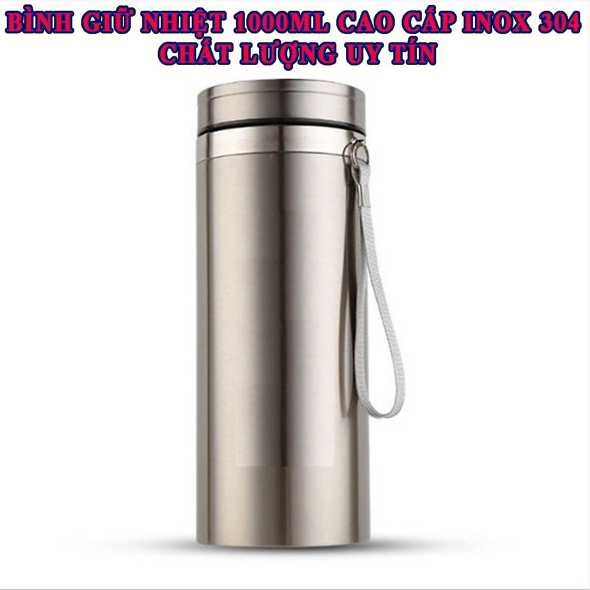 LY GIỮ NHIỆT 1000ML INOX NẮP VẶN, GIỮ NHIỆT NÓNG VÀ LẠNH,  RUỘT ĐƯỢC TRÁNG BẠC AN TOÀN CHO SỨC KHỎE, GIÁ SALE MÙA DỊCH ( BẢO HÀNH 1 ĐỔI 1 TOÀN QUỐC)
