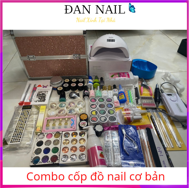 Combo cốp đồ nail cơ bản - Cốp đồ làm móng tay - Bộ dụng cụ làm nail cho người mới học