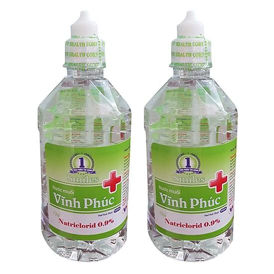 Thùng 20 chai nước muối sinh lý Vĩnh Phúc 500ml