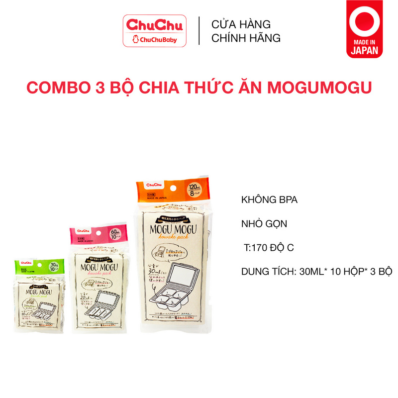 Hộp đựng thức ăn cho bé Chuchu Baby Mogu Mogu chính hãng