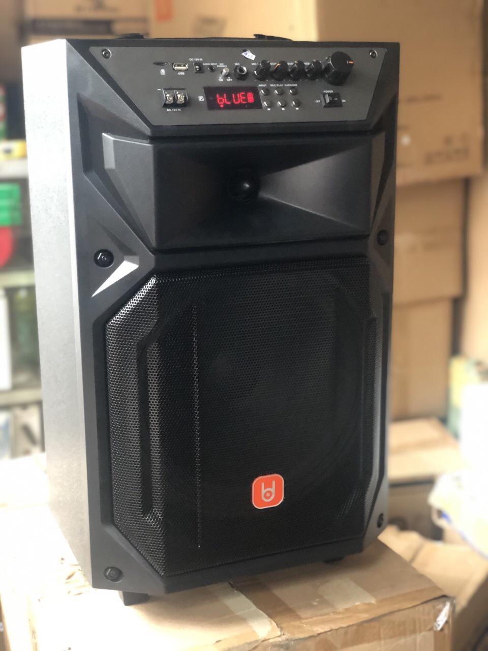Loa kéo karaoke bluetooth 3 tấc âm thanh lớn cực hay tặng kèm 2 mic không dây xịn bd 1271