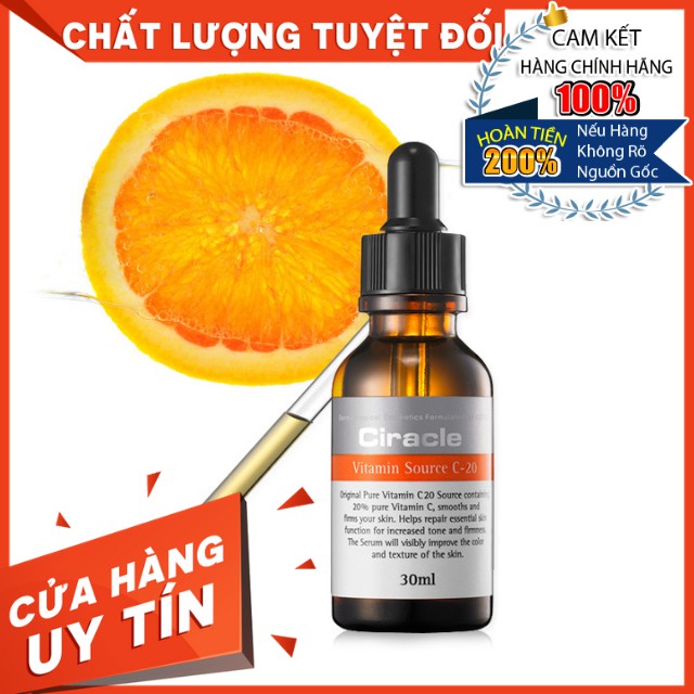 Hàng nhập khẩu - serum vitamin c ciracle dưỡng da giảm thâm làm trắng sáng da tinh chất chống lão hóa ciracle vitamin source c-20 30ml - duocmyphamdran