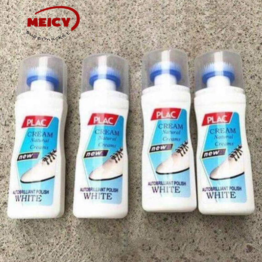 Chai tẩy trắng giày, chai xịt tẩy trắng dép túi xách Plac - Đây là loại chai tẩy trắng giày loại có đầu Chà - Sản phẩm được bán bởi MEICY - TTG001(1)