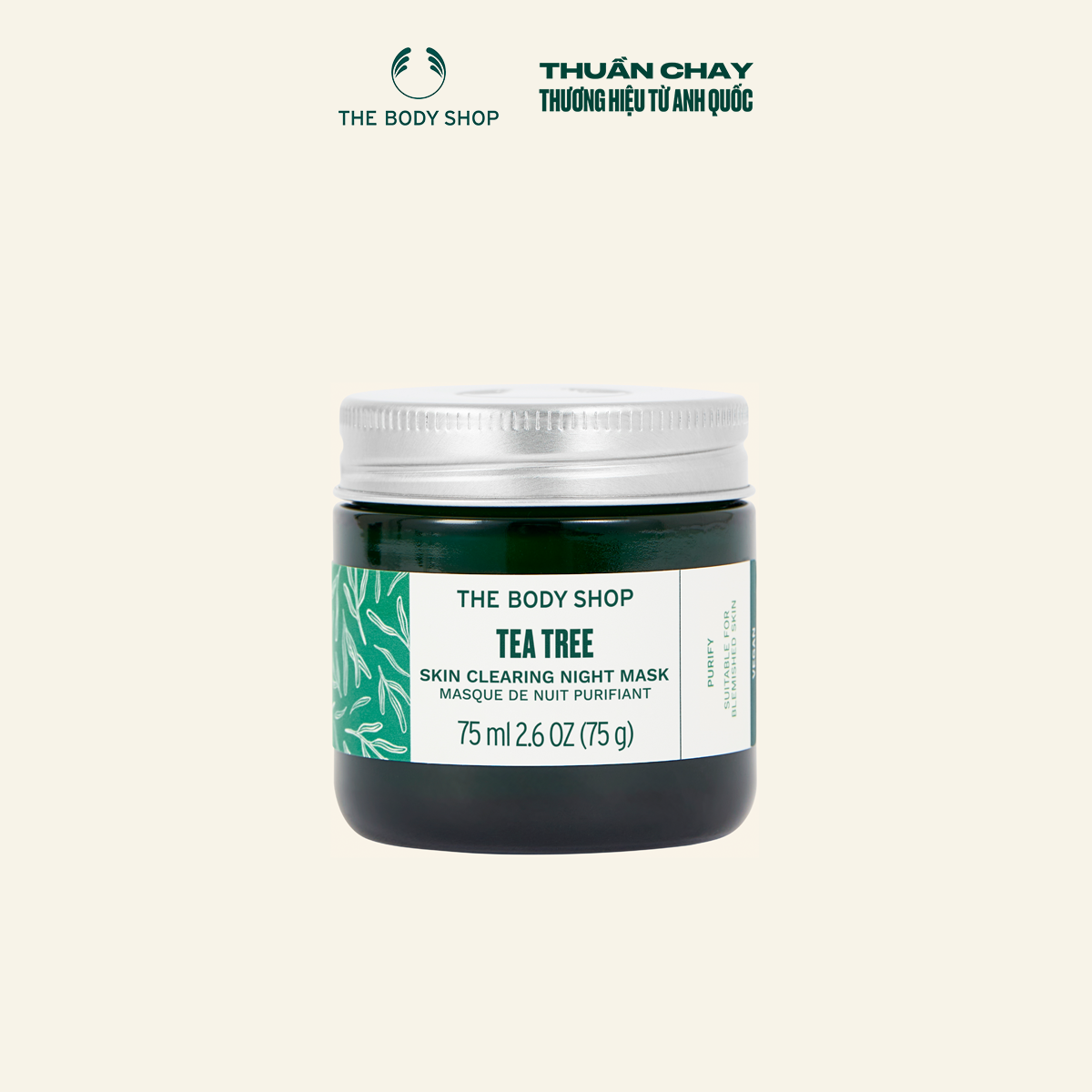 Mặt Nạ Ngủ Tràm Trà Tea Tree Anti-Imperfection Night Mask 75ml  The Body Shop