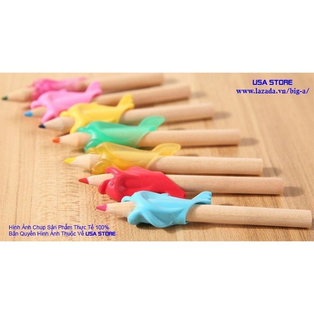 Xả Kho Đệm Tay Cầm Bút Cá Heo Không Mỏi Tay Cho Bé