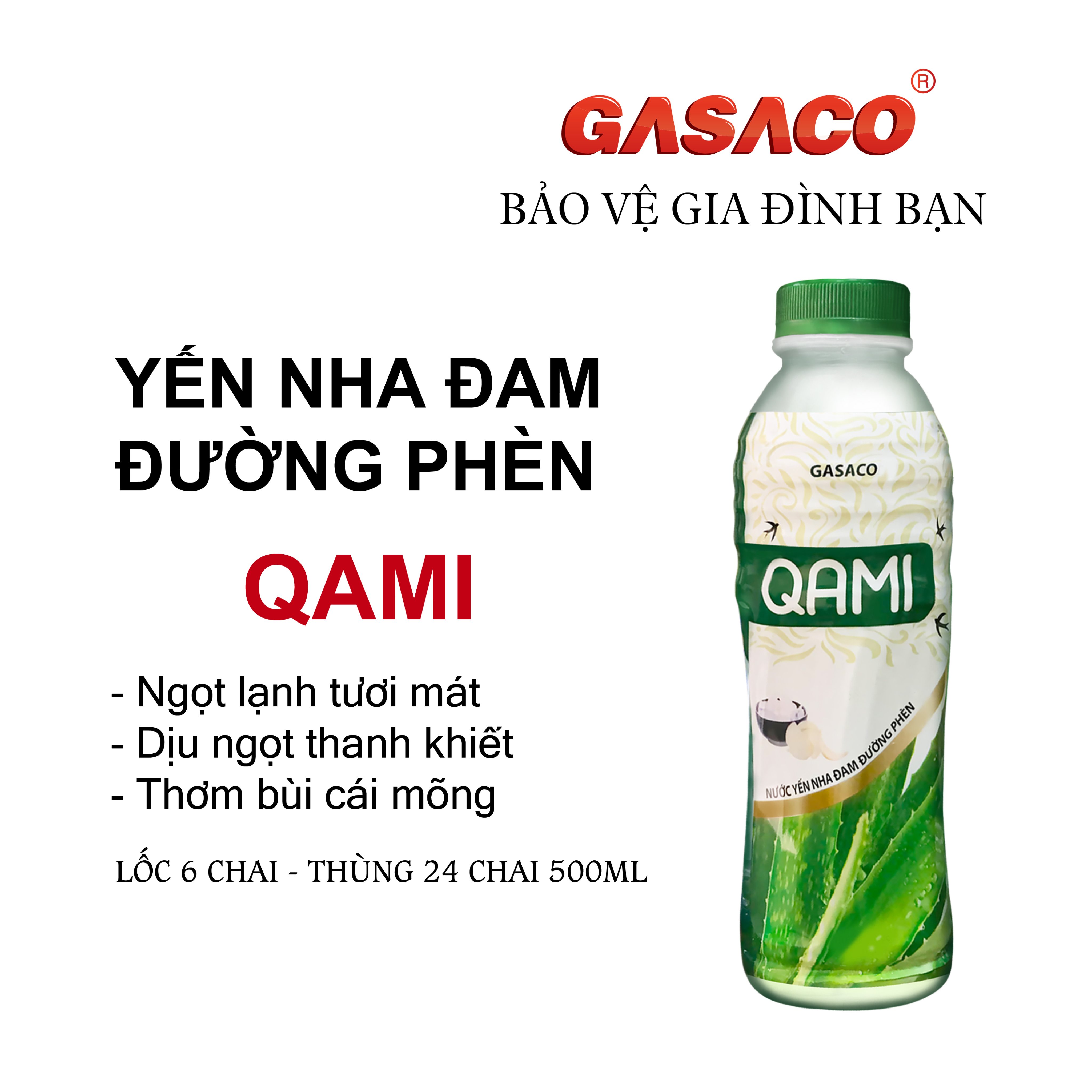 Thùng Yến nha đam QAMI 500ml