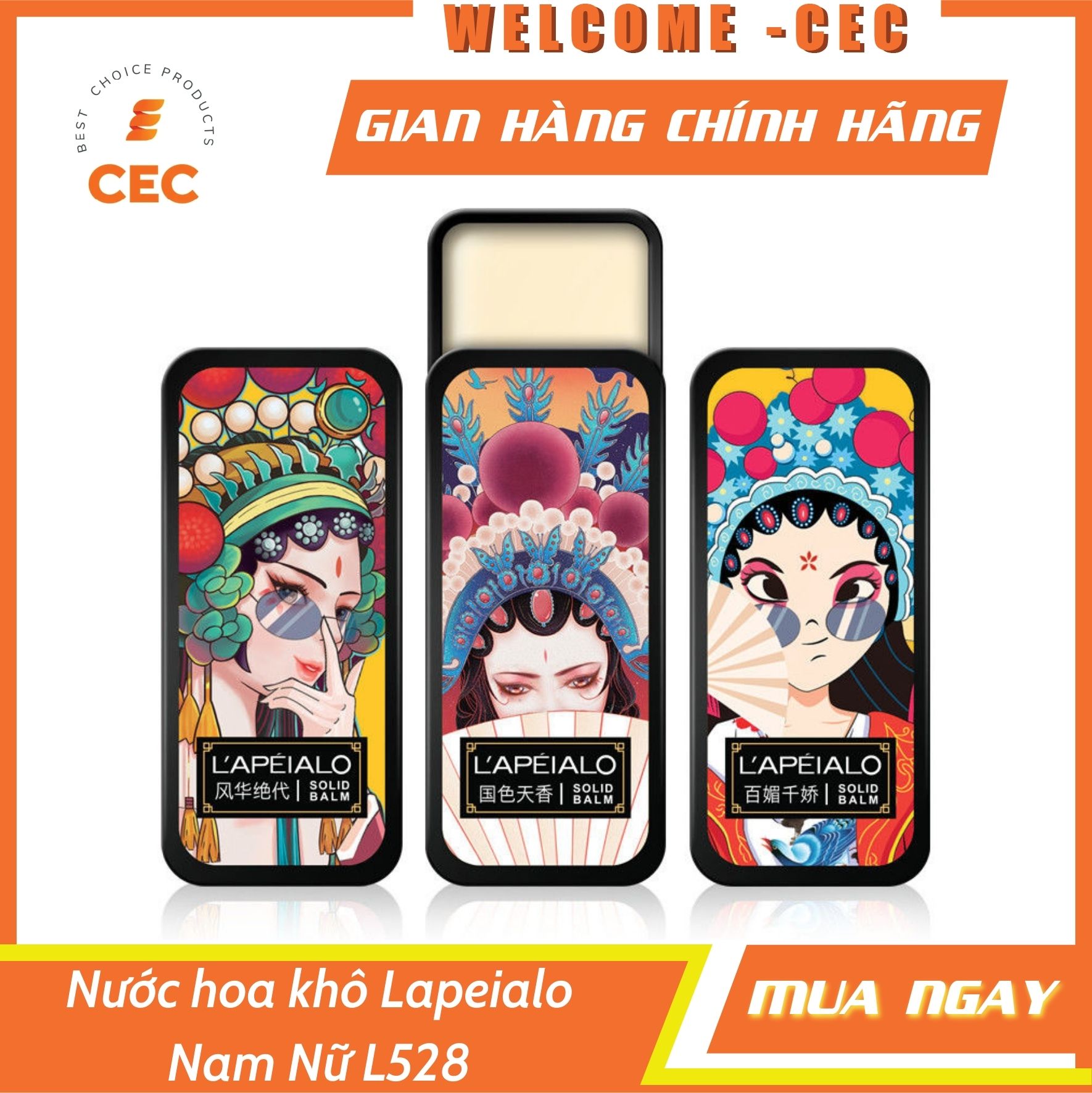 [FreeShip] Nước hoa khô Unisex Lapeialo dạng sáp Chính hãng, Set 3 mùi hương 15g thơm cá tính nồng cháy tươi mát, Phân loại 3 cô gái cho nữ và 3 hươu cho Nam L528 [CEC Store]