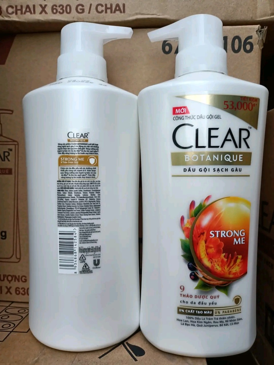 Dầu gội Clear 9 Thảo dược quý 630g - sạch gàu hiệu quả