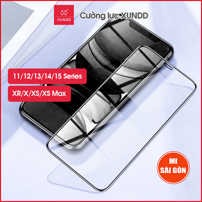 Cường lực xundd full màn hình iphone xr/ x/ xs/ xs max/ 11/ 11 pro/ max/ 12/ 12 pro/ max/ 13/ 13 pro/ max/ 14/ 14 pro/ 14 plus/ 14 pro max/ 15/ 15 pro/ 15 plus/ 15 pro max - nguyên seal hộp