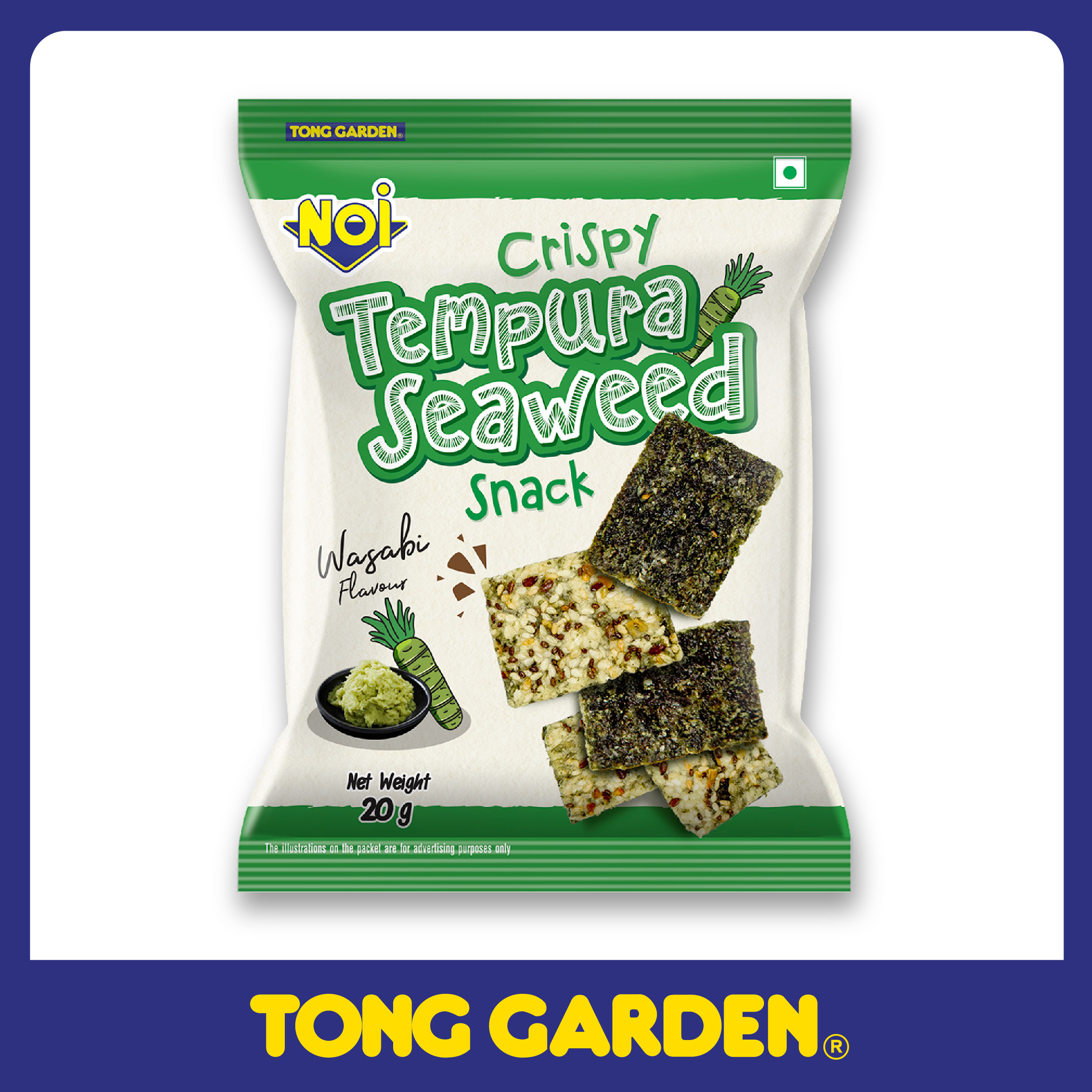 SNACK RONG BIỂN VỊ WASABI 20G