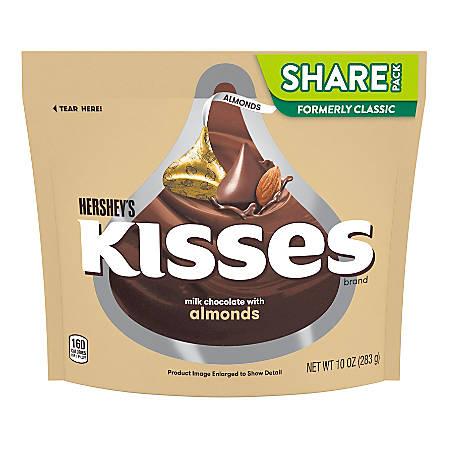 Socola Hershey's Kiss ú vàng sữa nhân hạnh nhân (mẫu mới 283g)