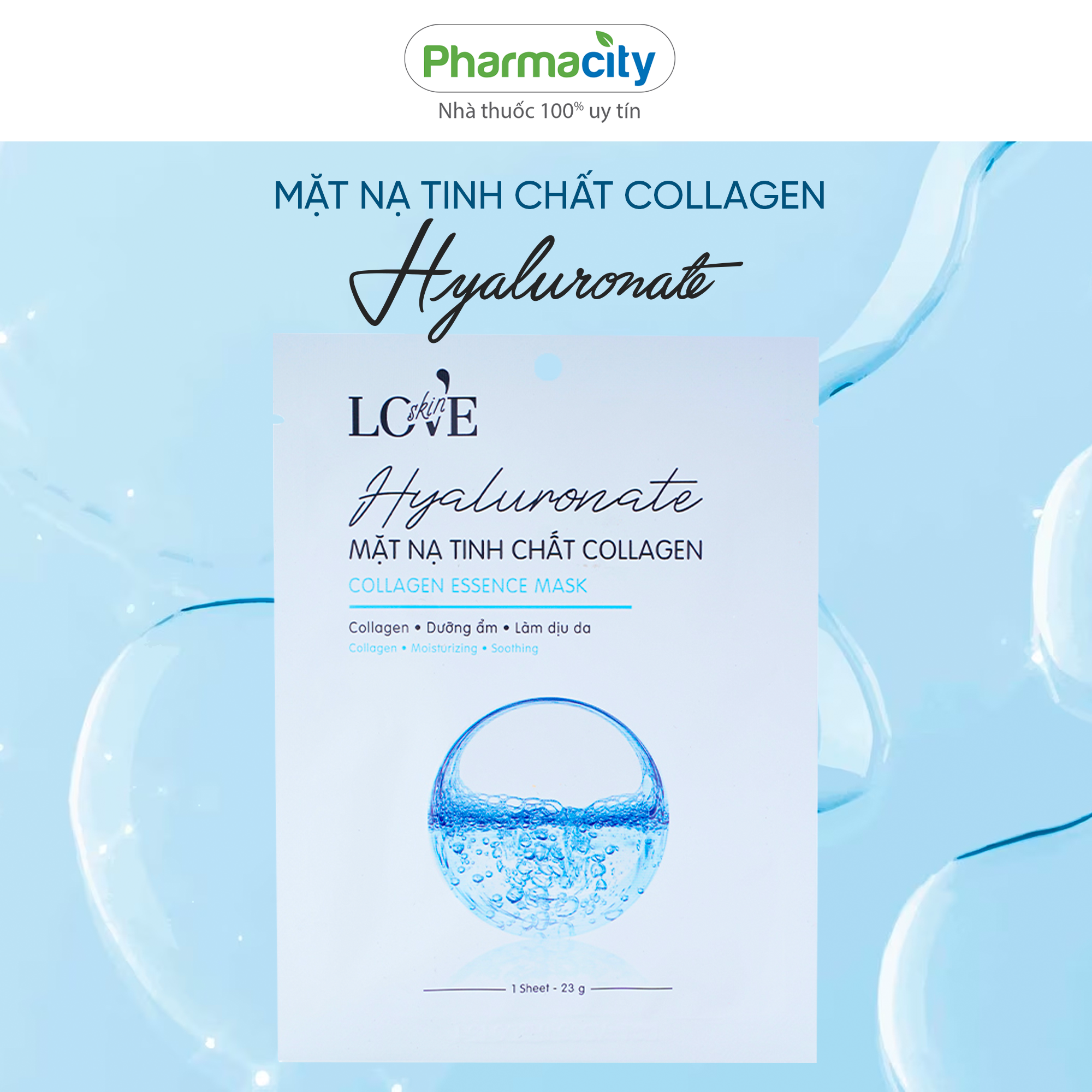 Mặt nạ tinh chất collagen Hyaluronate Pharmacity