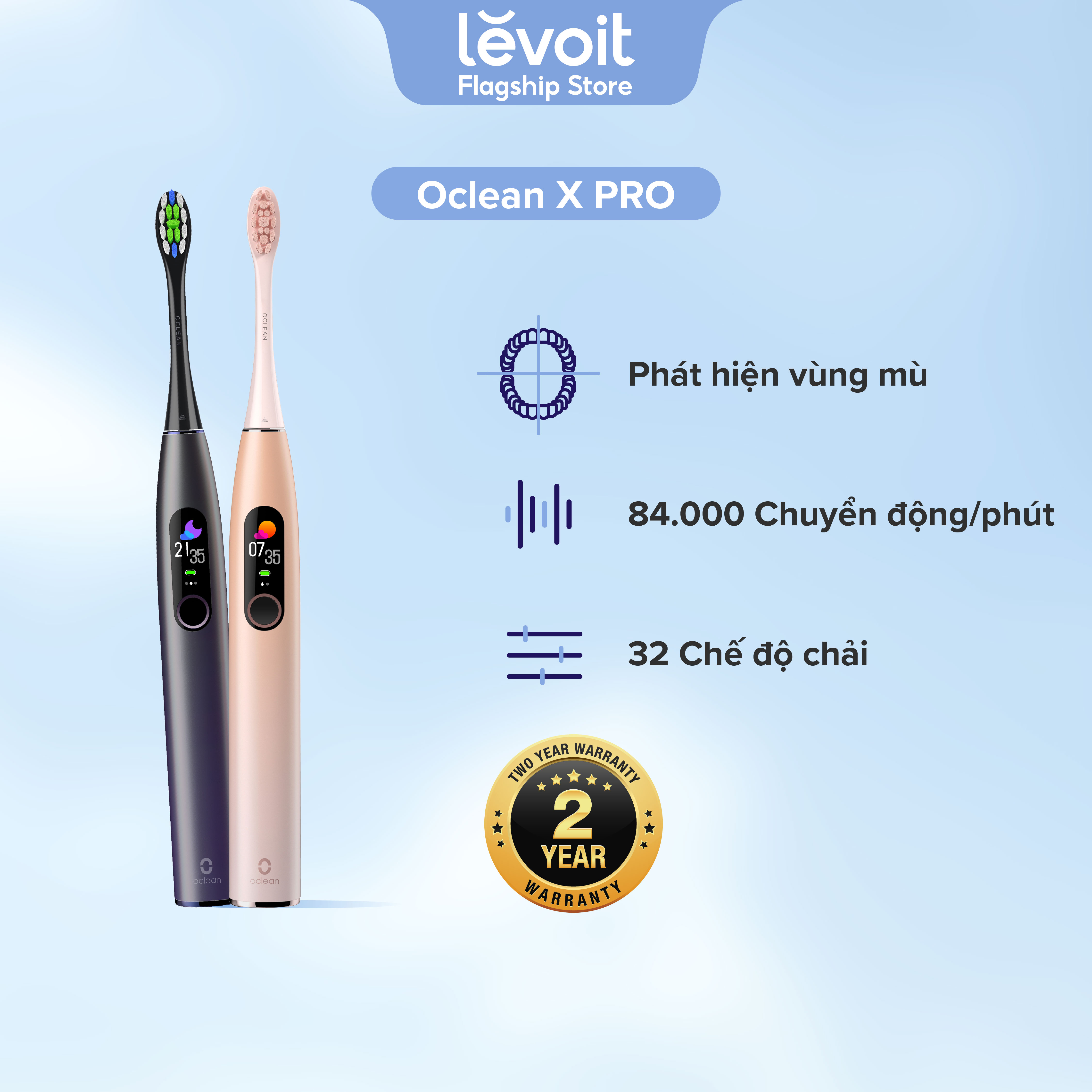 Bàn chải điện oclean x pro | màn hình cảm ứng thông minh | chống nước ipx7 | tùy chính kế hoạch chải | hàng chính hãng