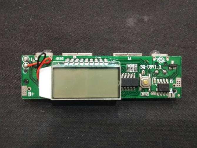 Mạch sạc dự phòng pin 18650,Mạch sạc dự phòng 2A 2 cổng ra có LCD hiển thị dòng sạc và % pin mã BQ-U8V1.3