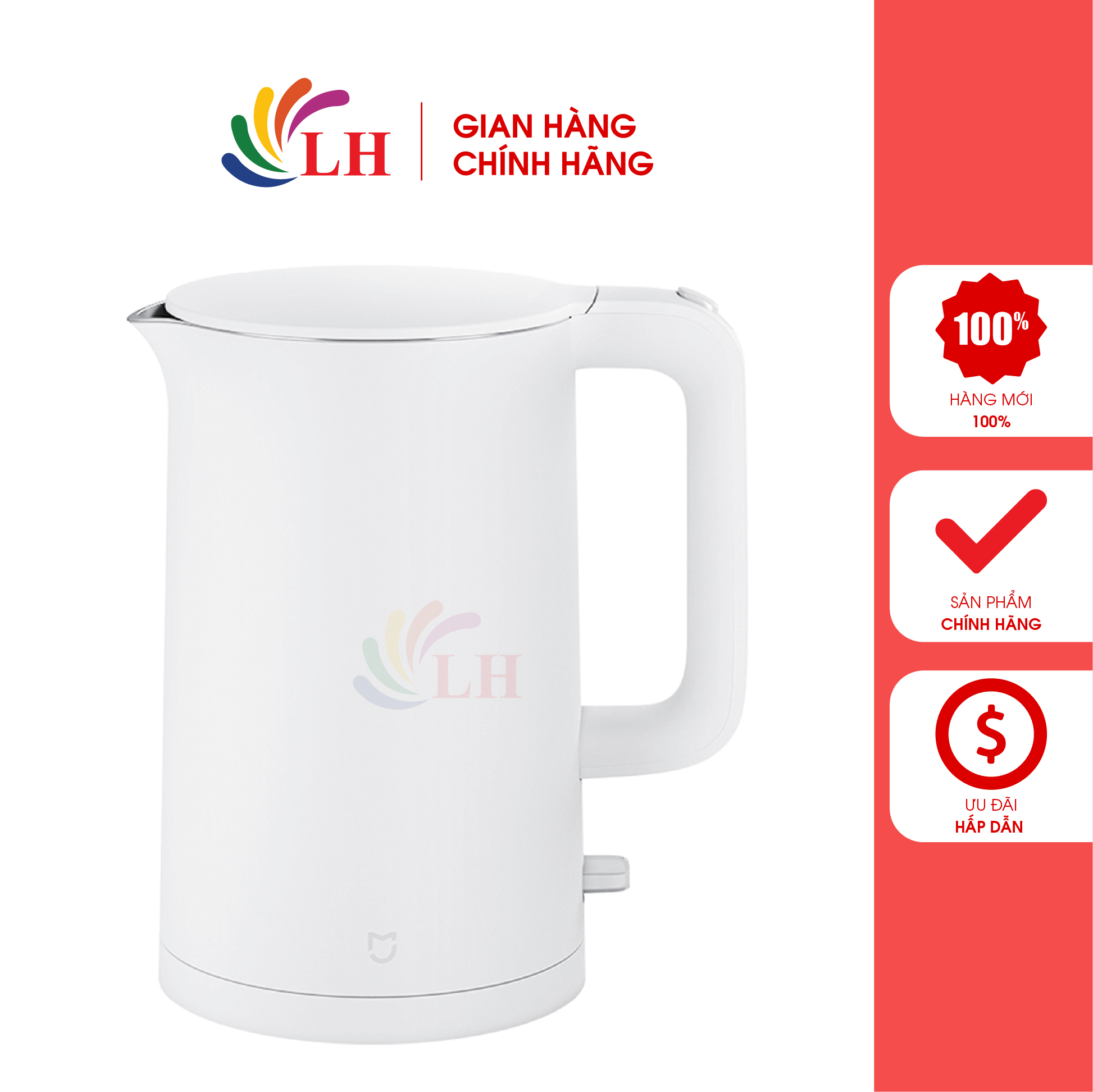 Bình đun siêu tốc Xiaomi Mijia Electric Kettle SKV4035GL MJDSH01YM - Hàng chính hãng - Thiết kế đơn giản, tiện dụng, dung tích 1.5L, công suất 1800W, chống rò điện, chống nước vào và tự ngắt khi sôi