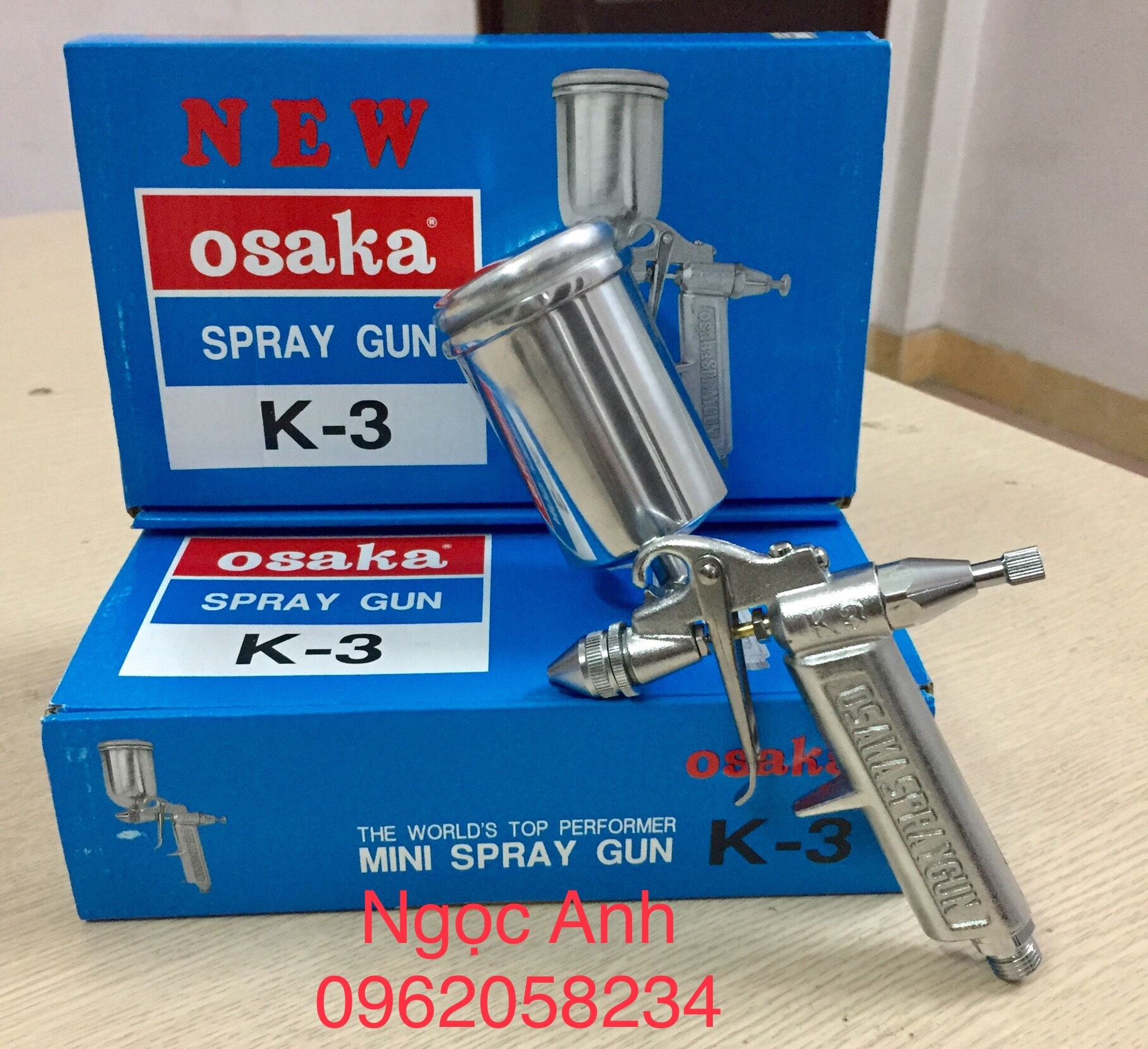 Bép Phun Sơn Mini K3 Osaka Lỗ Phun 0.5 mm Chuyên Tỉa Dặm Vá Chi Tiết Nhỏ