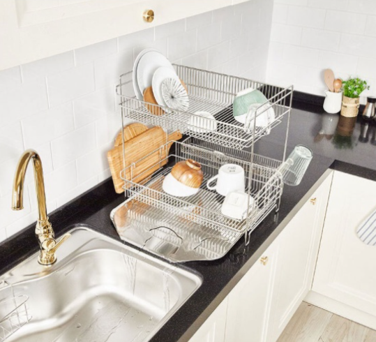 Kệ chén inox koxina 1/2 tầng