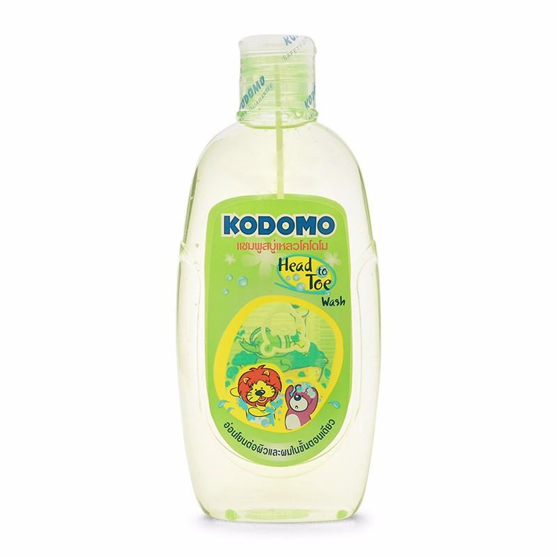Sữa tắm gội Kodomo cho trẻ sơ sinh 200ml TẶNG 1 quyển tô màu - sua tam goi
