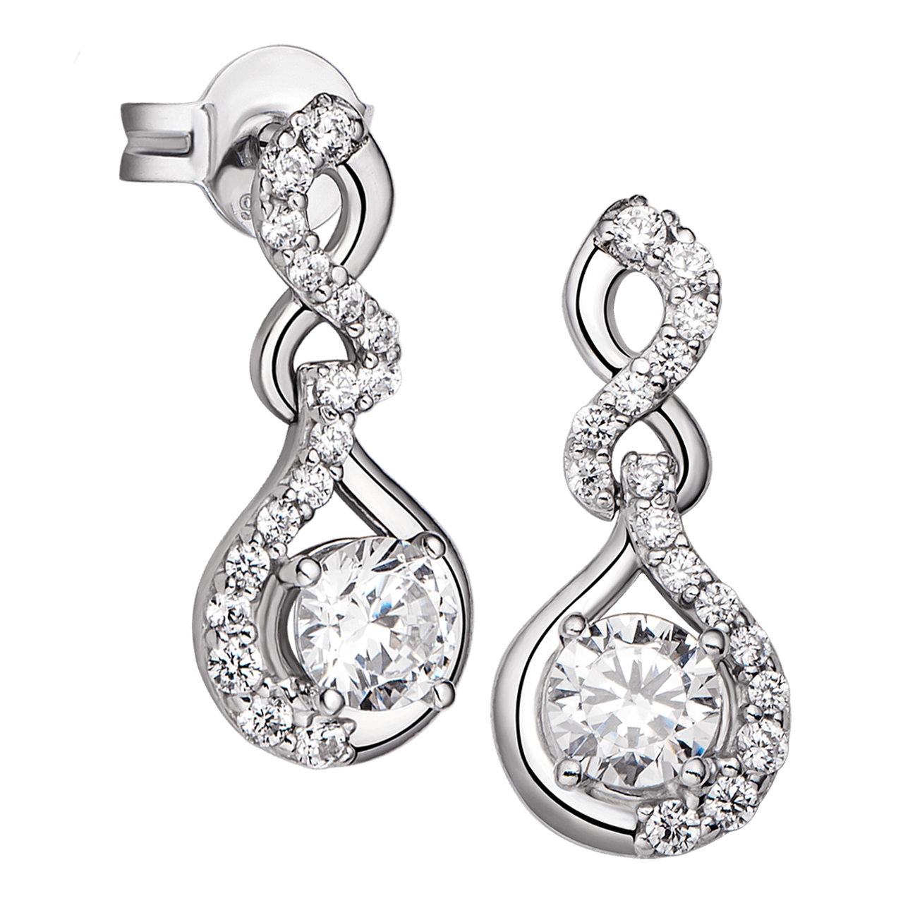 BÔNG TAI BẠC ĐÍNH ĐÁ PNJSILVER FANTASIA XMXMK000185