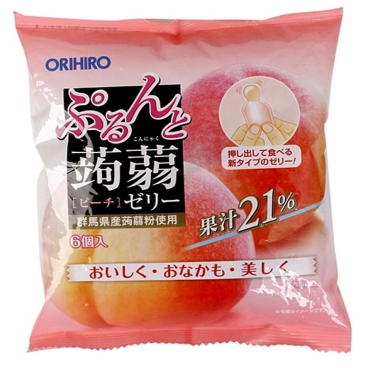 Thạch trái cây Orihiro vị đào - gói 120g