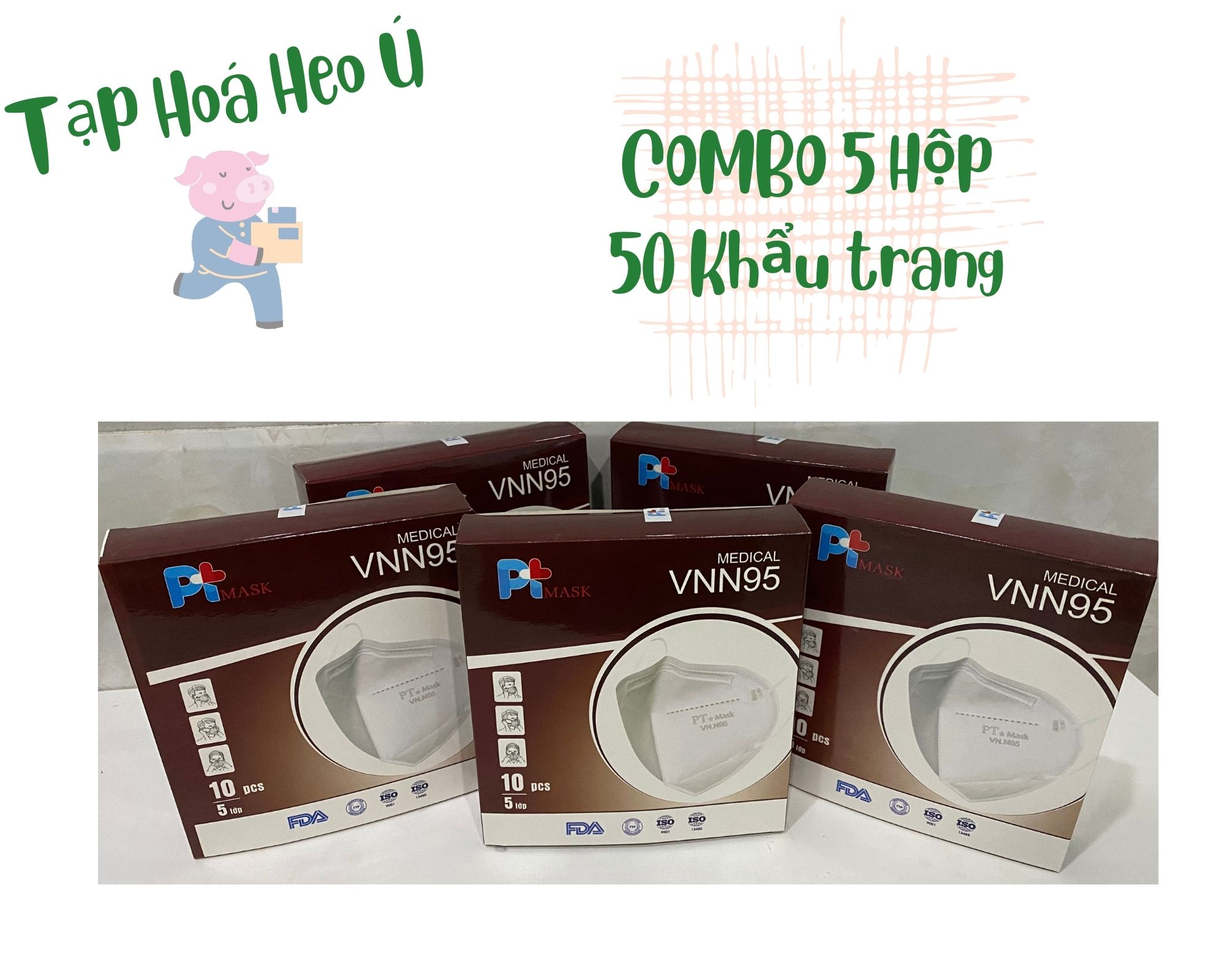 Khẩu trang kháng khuẩn 5 lớp vnn95