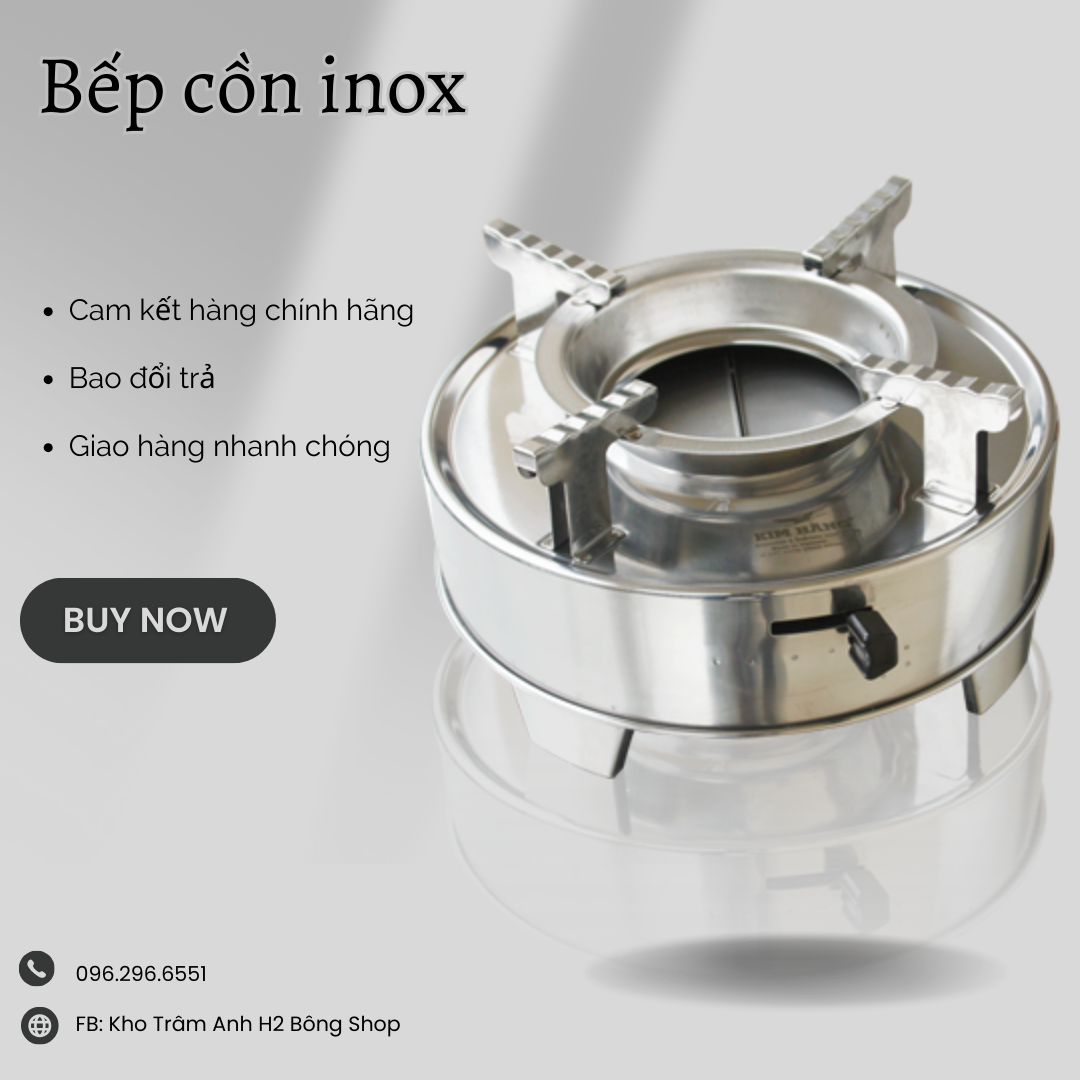 Bếp cồn inox loại dày- bếp cồn nhỏ gọn tiện lợi