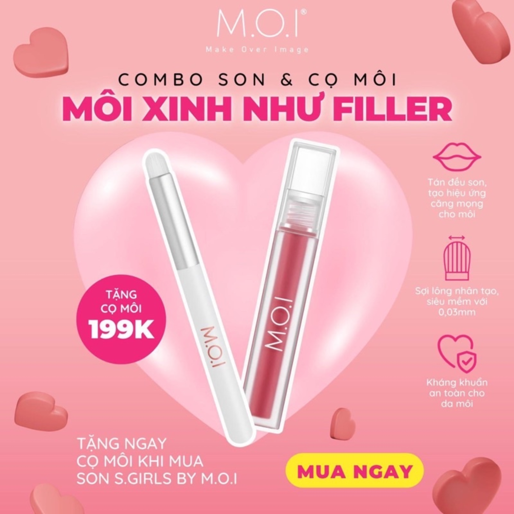 Son nhung lì sgirls by m.o.i summer edition no.2 đà nẵng - hồng mận + tặng cọ môi chính hãng