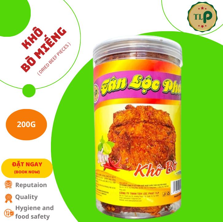 Khô bò miếng tân lộc phát - hũ 200g