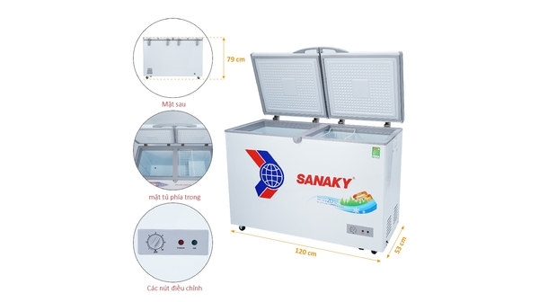 [TRẢ GÓP 0%] Tủ đông Sanaky VH-3699A1 270 lít 1 ngăn đông 2 cánh (Giá áp dụng giao tại HN, HCM& các tỉnh liên hệ shop)