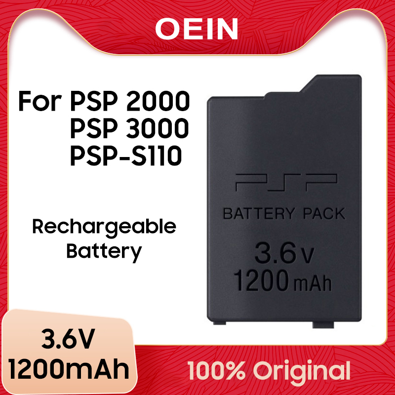 Pin cho sony psp2000 psp3000 psp 2000 3000 psp-s110 playstation xách tay gamepad sony 1200mah 3.6v lithium có thể sạc lại