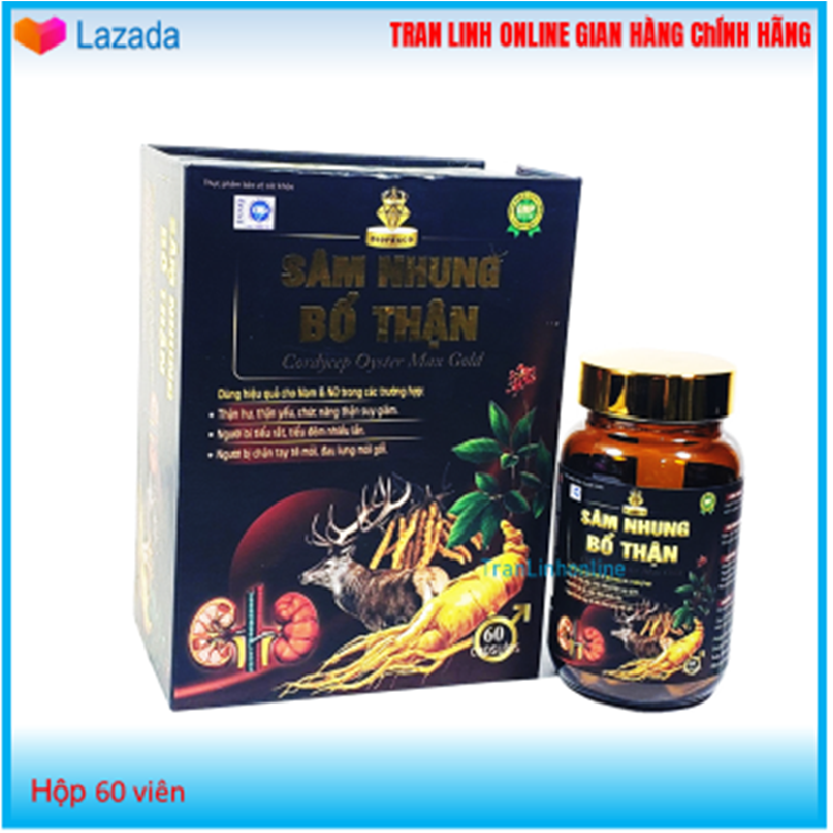 Sâm nhung bổ thận hiệu quả cho cả nam và nữ,  tăng cường sinh lý nam nữ - giảm chứng thận hư thận yếu, Tran linh online, hộp (60 viên)