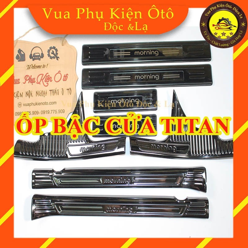 Ốp bậc cửa titan cao cấp tặng 2 cuộn băng keo 3M chuyên dụng