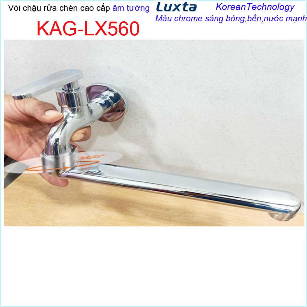 [HCM]Vòi bếp lạnh gắn tường Luxta KAG-LX560, vòi chậu rửa chén bát âm tường cần ngang tay gạt êm ái nước mạnh