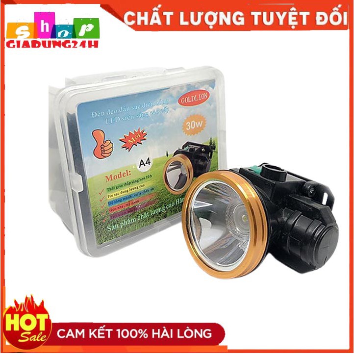 Đèn pin đội đầu A4 Goldlion siêu sáng tiện lợi tặng kèm dây và nguồn sạc
