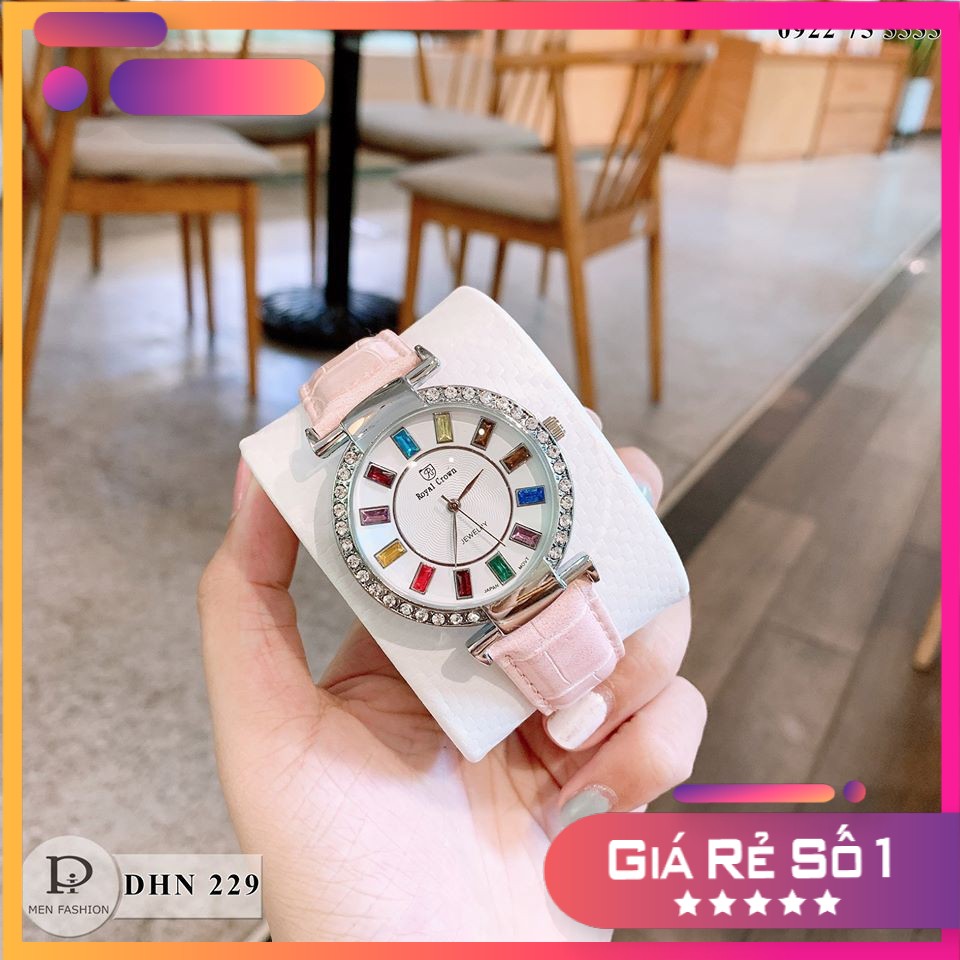 Đồng hồ nữ rc - đá đa sắc -dhn229
