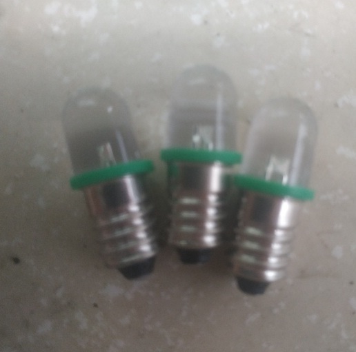 BÓNG LED ĐƠN 24VAC/DC ĐUÔI XOÁY 10MM E10 ÁNH SÁNG XANH