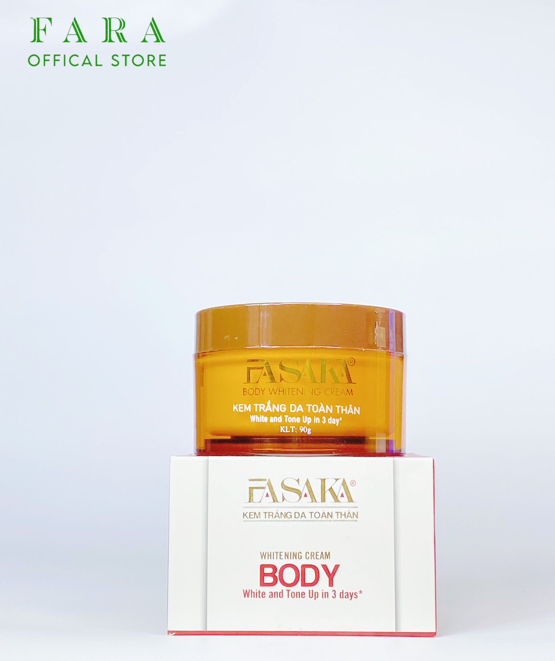 Combo kem cốt dưỡng trắng body fasaka 90g và kem chống nắng fasaka 60ml