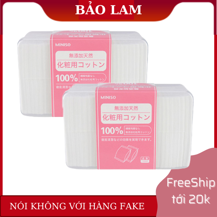 Hộp 1000 Miếng Bông tẩy trang MINISO Nhật Bản
