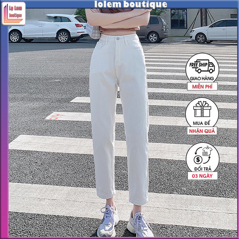 Quần baggy nữ ống suông lưng cao hàn quốc chất kaki mềm mịn - Lolem Boutique