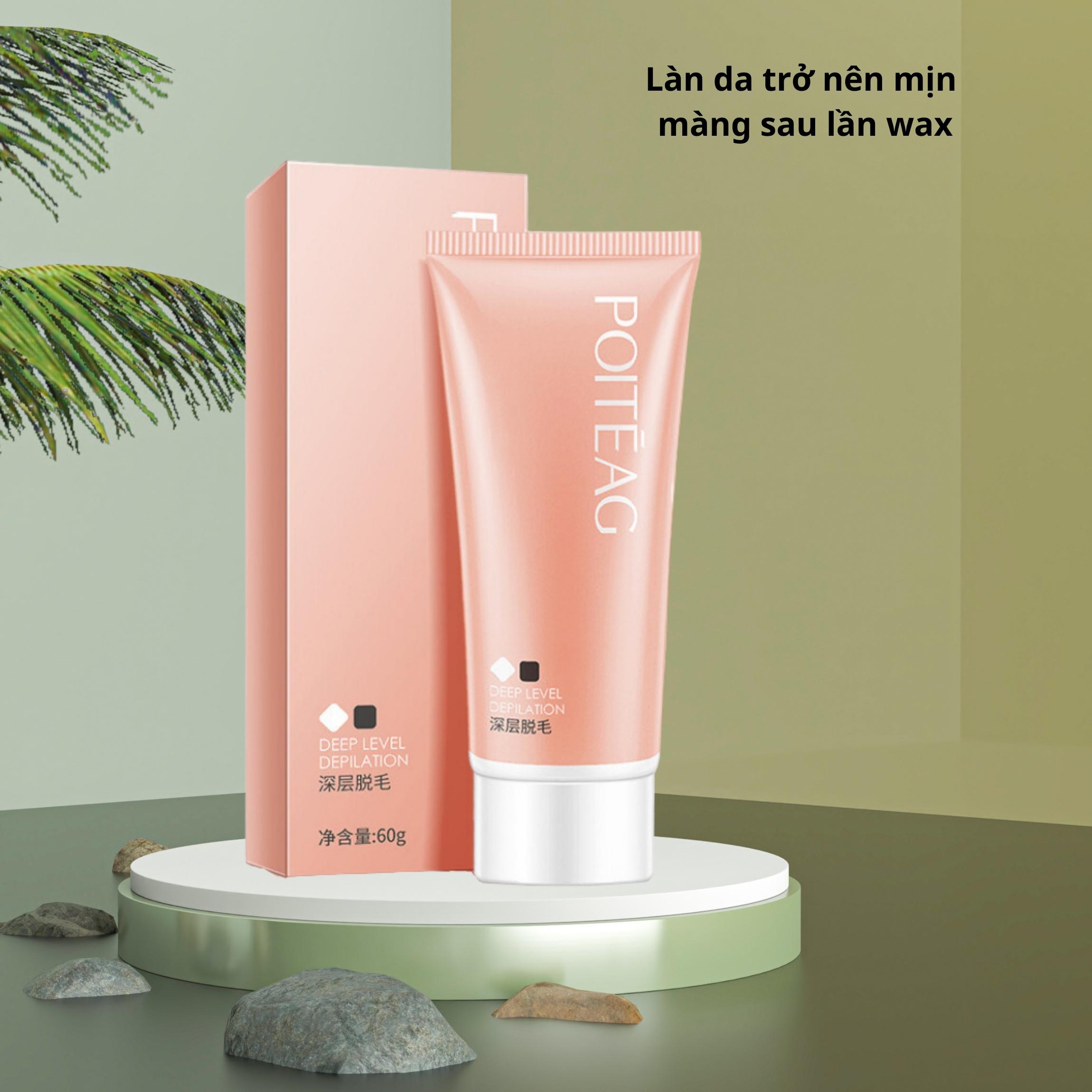 Kem Tẩy Lông POITEAG 60g, Tẩy Lông Lành Tính, Dịu Nhẹ, Không Gây Kích Ứng, Làm Sạch Lông Nhanh Chóng Giúp Bạn Tự Tin Diện Đồ