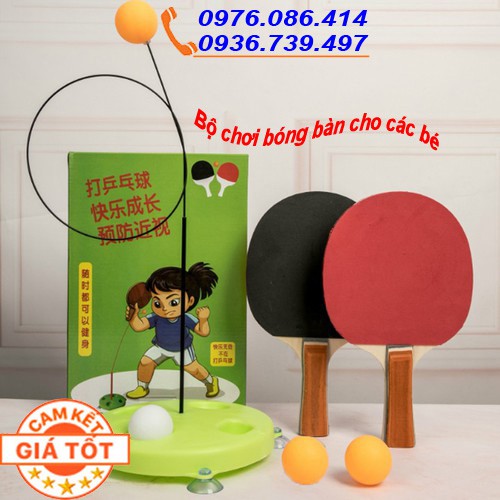 Bộ bóng bàn luyện phản xạ hàng loại 1 (CÁN GỖ)