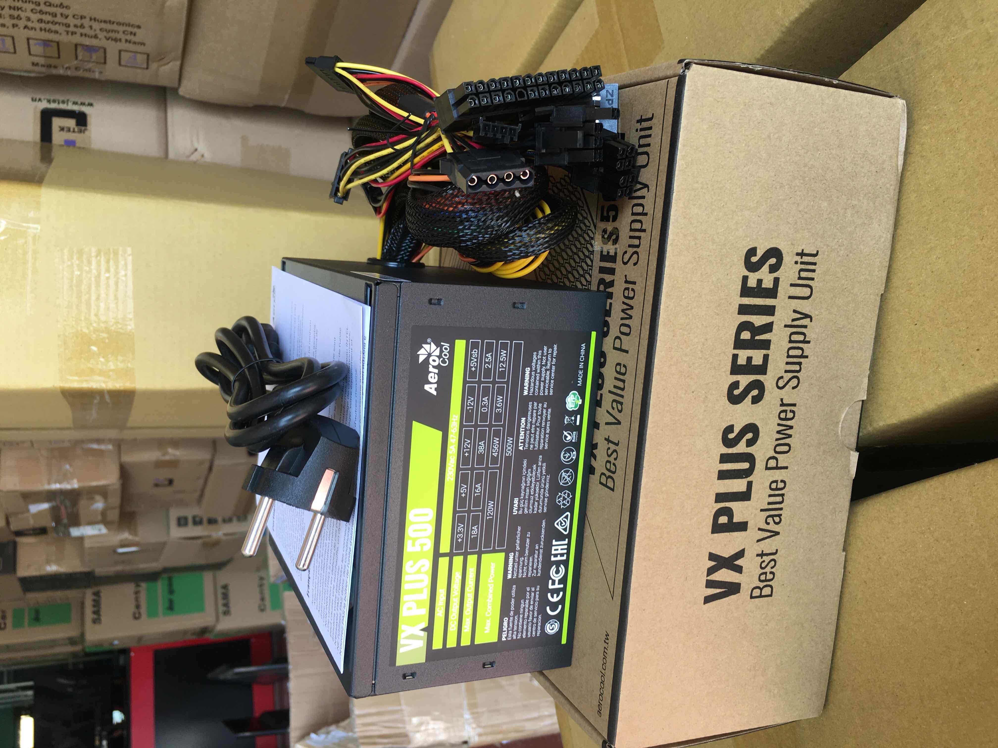 Nguồn Aerocool 500W VX Plus công suất thực dùng cho PC