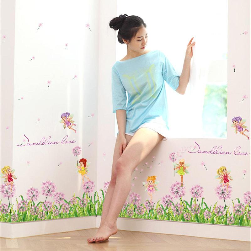Decal dán chân tường Bồ Công Anh Khung Cảnh Lãng Mạn Và Đầy Thơ Mộng
